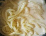温♡めんたい豆乳うどん♪作り方4写真