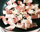 小松菜と豚バラの♪とろ～りチーズ丼作り方2写真