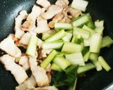 小松菜と豚バラの♪とろ～りチーズ丼作り方3写真