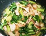 小松菜と豚バラの♪とろ～りチーズ丼作り方4写真