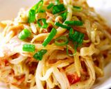 生でシャキシャキ！水菜とカニカマの酢の物作り方14写真