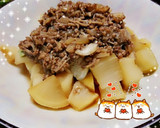 マクロビ☆大根のひき肉あんかけ風作り方7写真