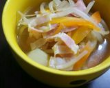 春♪菜花の生姜スープ作り方5写真