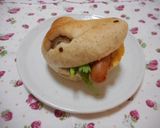 恐竜パン♪　ティラノ風バーガーパン作り方10写真