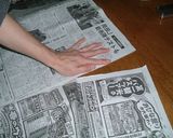 “新聞紙でコルネ型”でホイップあんコルネ作り方1写真