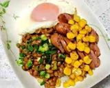 納豆ウインナーごはん♬時短丼♥簡単朝食作り方28写真
