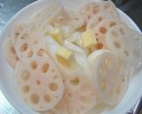 レンジで♪レンコンと新たまのバタマヨポン作り方3写真