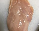 鶏むね肉と水菜のおろしぽん酢炒め作り方1写真