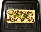 サクッとろ～り！油揚げピザ（お好み焼き）作り方4写真