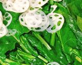 ほうれん草とレンコンの胡麻和え作り方1写真