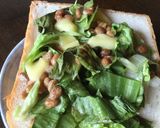 ごまドレッシングで！納豆レタストースト作り方4写真