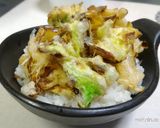 がっつり食べれる♪春キャベツだけ天ぷら丼作り方8写真