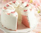 * 春の香り ♡ 桜のシフォンケーキ♪作り方15写真
