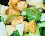 鶏肉とチンゲン菜のオイスターソース炒め作り方3写真