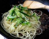 牛そぼろとたっぷりネギの甘辛パスタ作り方5写真