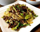 牛そぼろとたっぷりネギの甘辛パスタ作り方6写真