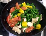 オイルパスタ(菜の花／牡蠣／乾燥エビ)作り方6写真