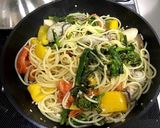 オイルパスタ(菜の花／牡蠣／乾燥エビ)作り方8写真