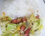 春キャベツとウインナーと卵の超簡単ソテー作り方10写真