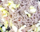 鯖ベーコン白菜ペペロンチーノ白滝作り方10写真