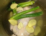 シンプル食材【丸鶏の参鶏湯スープ】作り方1写真