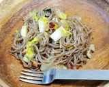 鯖ベーコン白菜ペペロンチーノ白滝作り方12写真