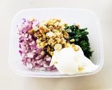 菜の花のチョップドサラダ チーズソース作り方4写真
