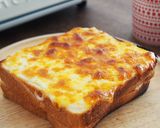 カフェ風　卵たっぷり厚焼きピザトースト作り方7写真