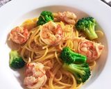 有頭エビとブロッコリーのオイルパスタ作り方9写真