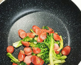 サラダ菜とソーセージの塩コショウ炒め作り方5写真