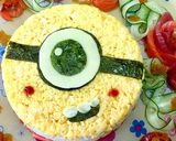 ミニオンちらし寿司ケーキ　こどもの日作り方4写真
