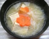 ■焼き豆腐としらたきのお味噌汁■作り方4写真