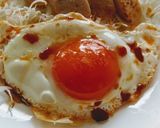 ラー油で目玉焼き☝絶品旨辛目玉焼きレシピ作り方10写真