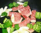 簡単味噌炒めタレで牛肉と野菜の朴葉焼き風作り方3写真