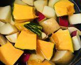 南瓜ジャガイモさつまいものホクホク煮込み作り方1写真