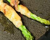 【おつまみ】アスパラガスの鶏かわ巻作り方2写真