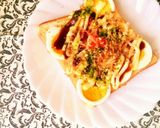 茹で卵のお好み焼トースト作り方13写真