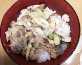 鯖味噌とネギしめじの丼♪作り方4写真