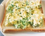 朝食に！トロっ！ブロッコリー卵トースト作り方3写真