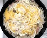 カルボナーラうどん。作り方9写真