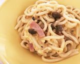 カルボナーラうどん。作り方12写真