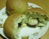 春を食べよう♪白玉あん入りヨモギパン作り方15写真