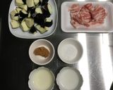 簡単★なすと豚バラ肉の味噌炒め作り方1写真
