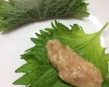 大葉巻き鶏ひき肉の小さなおかず作り方2写真