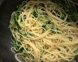 青臭くない！うまうま豆苗と塩昆布パスタ♪作り方6写真