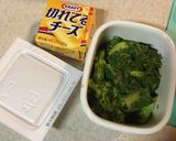 納豆と白菜の新芽のトースト作り方1写真