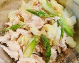 鶏ささみと春キャベツの胡麻和えサラダ作り方7写真