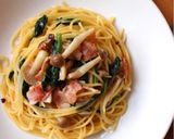 mベーコンとほうれん草の和風パスタ作り方5写真