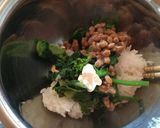 納豆と白菜の芯芽のマヨまぜご飯作り方2写真