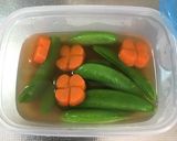 四つ葉人参とスナップえんどうのだし煮作り方4写真